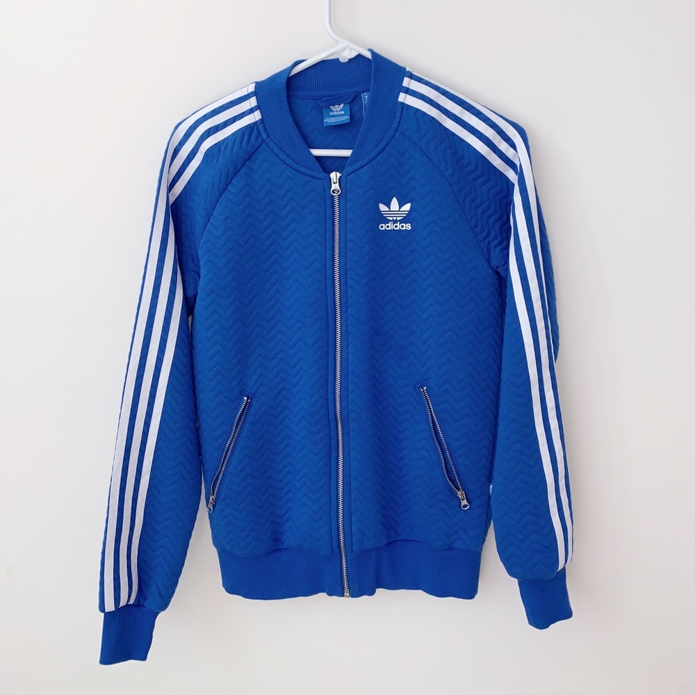 Blue Adidas Zip-Up Sweater